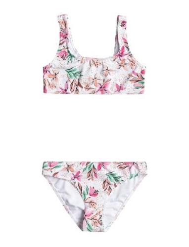 Happy Tropical Rg Bralette Set Bikini White Roxy