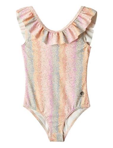 Swimsuit Marie-Louise Badedrakt Badetøy Multi/patterned Wheat