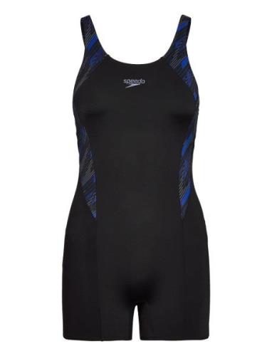 Womens Hyperboom Splice Legsuit Badedrakt Badetøy Black Speedo