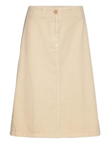 Woven Skirts Knelangt Skjørt Beige Marc O'Polo