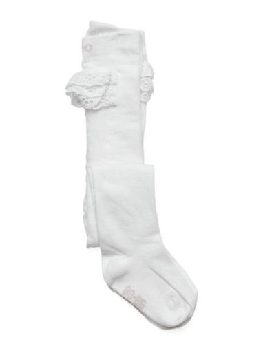 Stocking W. Lace Tights White Minymo