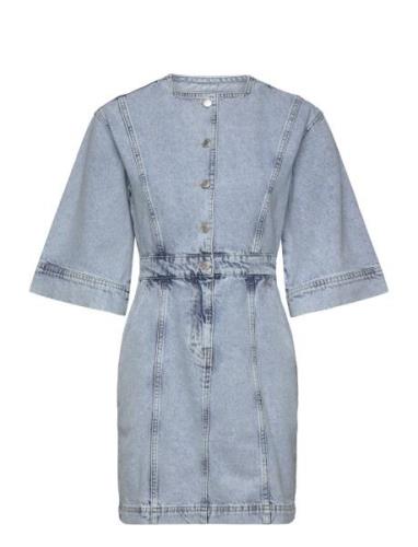 Cara Short Denim Dress Kort Kjole Blue NORR