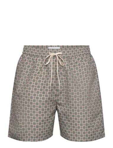 Stan Aop Swim Shorts 2.0 Badeshorts Brown Les Deux