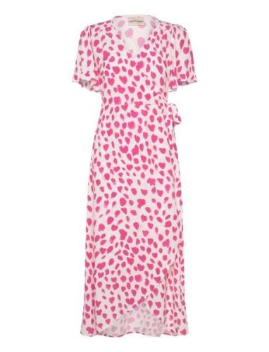 Archana Butterfly Dresses Wrap Dresses Pink Fabienne Chapot