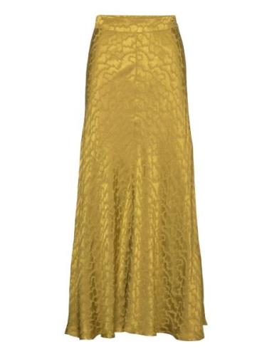 Skirt Elton Jacquard Langt Skjørt Yellow ROSEANNA