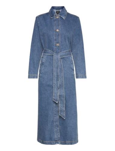 Coat Clara Denim Tynn Kåpe Blue Lindex