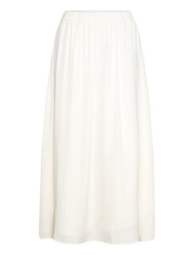 Wide Maxi Skirt Langt Skjørt Cream Gina Tricot