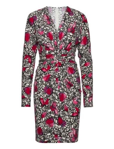 Dvf New Miley Dress Knelang Kjole Red Diane Von Furstenberg