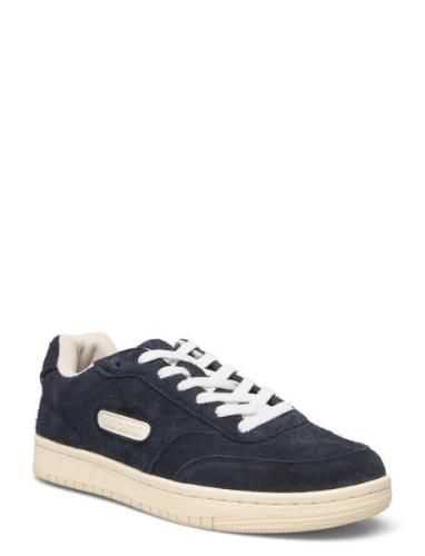 Wolfe Suede Sneaker Lave Sneakers Navy Les Deux