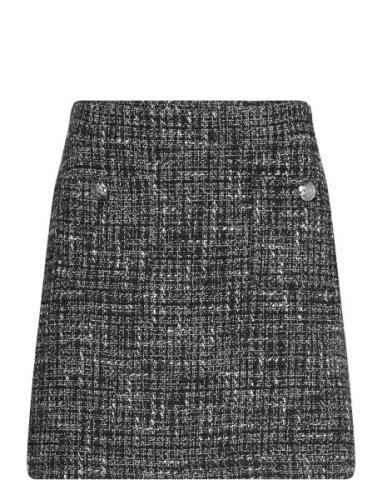 Bouclé Pencil Miniskirt Kort Skjørt Black Lauren Ralph Lauren