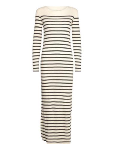 Charisma Dress Stripe Maxikjole Festkjole Cream Moshi Moshi Mind