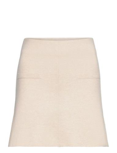 Maiken Merino Skirt Kort Skjørt Cream Ella&il