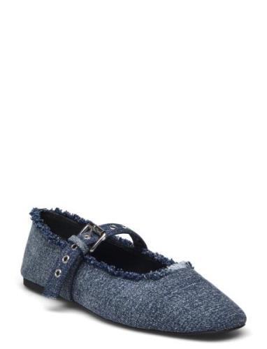 Denim Ballerinas Ballerinasko Ballerinaer Blue Mango