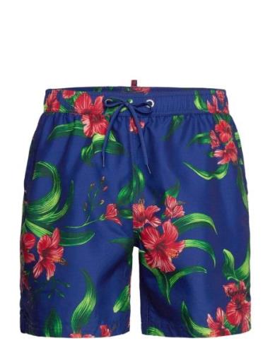 Hawaiian Print 17 Swim Short Badeshorts Blue Superdry