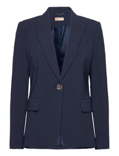 Fitted 1 Bttn Blazer Blazers Single Breasted Blazers Navy Michael Kors