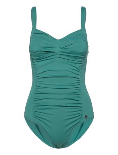 Potenza Solid Swimsuit Badedrakt Badetøy Green Panos Emporio