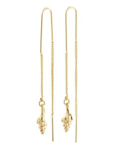 Sea Recycled Chain Earrings Øredobber Smykker Gold Pilgrim