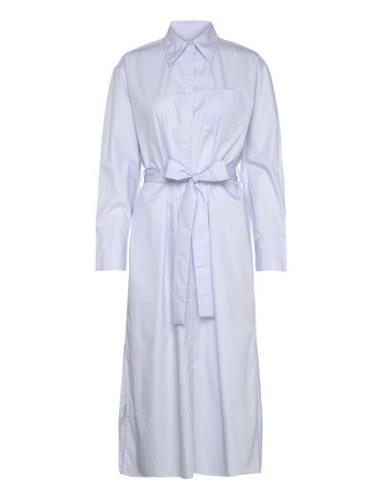 Rel Poplin Shirt Dress Knelang Kjole Blue GANT