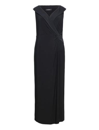 Jersey Off-The-Shoulder Gown Maxikjole Festkjole Black Lauren Women