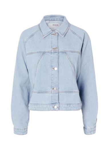 Slfhazel Ls Light Ice Blue Denim Jacket Dongerijakke Denimjakke Blue S...