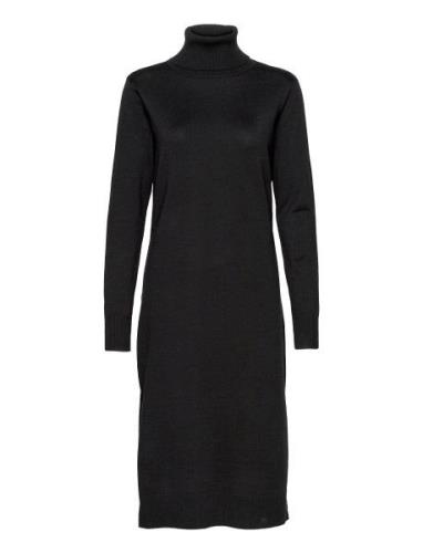 Milasz Roll Neck Long Dress Knelang Kjole Black Saint Tropez