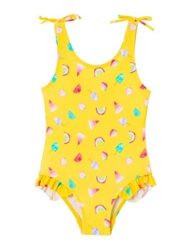 Nmfzulle Swimsuit Box Badedrakt Badetøy Yellow Name It