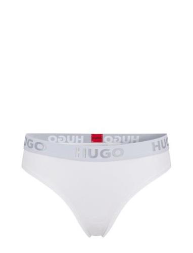 Thong Sporty Logo Stringtruse Undertøy White HUGO