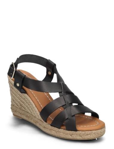 Espadrilles Sandal Med Hæl Espadrilles Black Billi Bi