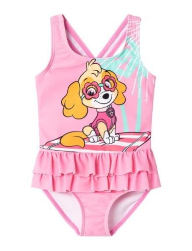 Nmfmusa Pawpatrol Swimsuit Cplg Badedrakt Badetøy Pink Name It