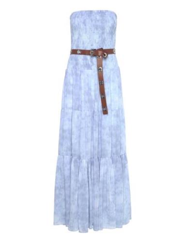 Sunbleach Maxi Smock Drs Maxikjole Festkjole Blue Michael Kors