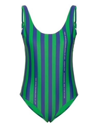 Agnetha Merirosvo Swimsuit Badedrakt Badetøy Green Marimekko