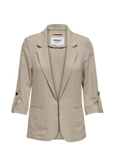 Onlcaro 3/4 Unlined Blazer Cc Tlr Blazers Single Breasted Blazers Beig...