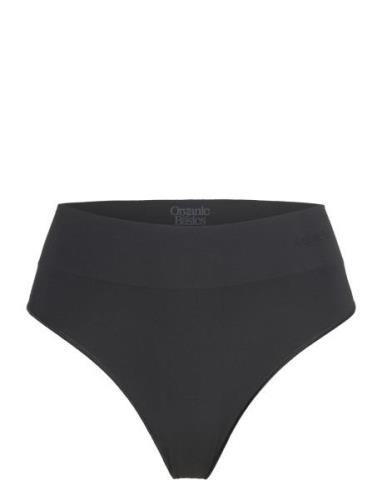 Smooth Thong Stringtruse Undertøy Black Organic Basics