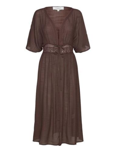 Kimono Long Strandklær Brown Rosemunde