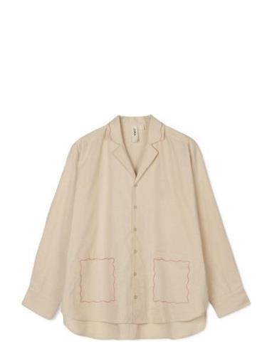 Lollipop Sofie Shirt M/L Sand Pyjamas Beige Juna