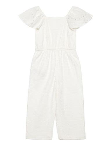 Swiss Embroidery Jumpsuit Jumpsuit White Mango