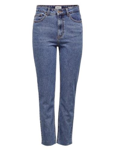 Onlemily Hw St Rw Cr An Mae05 Noos Bottoms Jeans Straight-regular Blue...