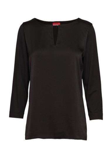 Difenna Tops Blouses Long-sleeved Black HUGO