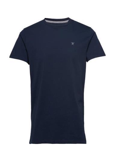 Ss Logo Tee Tops T-shirts Short-sleeved Navy Hackett London