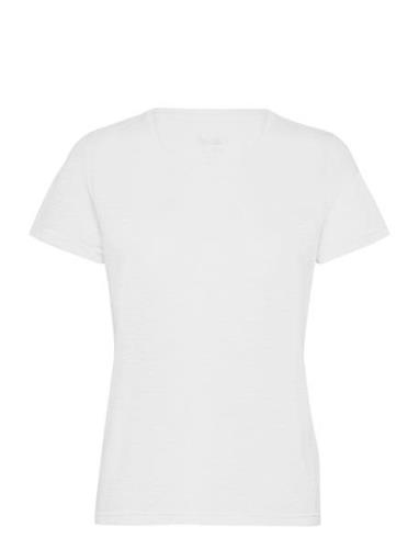 Texture Tee Sport T-shirts & Tops Short-sleeved White Casall