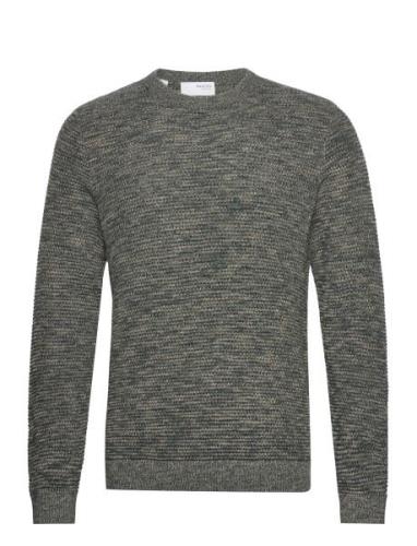 Slhvince Ls Knit Bubble Crew Neck Noos Tops Knitwear Round Necks Grey ...