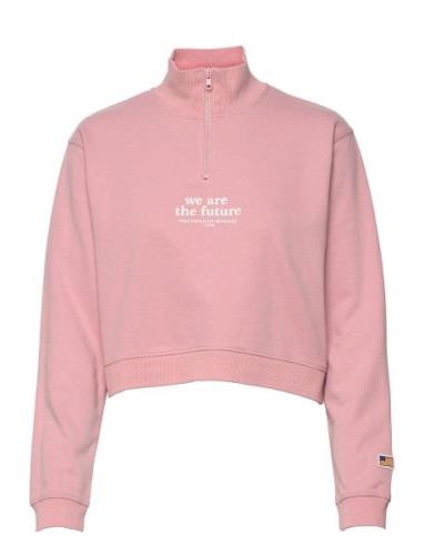 W. Half Zip Sweat Tops Sweat-shirts & Hoodies Sweat-shirts Pink Svea