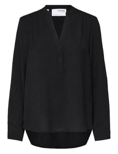 Slfmivia Ls Top B Noos Tops Blouses Long-sleeved Black Selected Femme