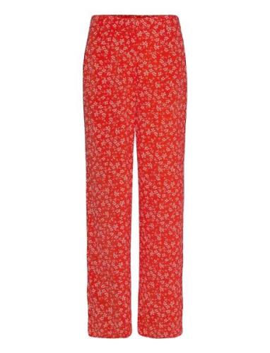 Lotte Print Pants Bottoms Trousers Wide Leg Red Modström