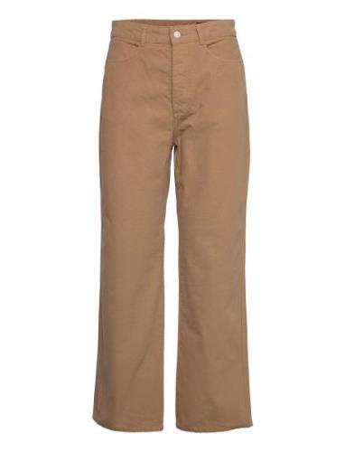 Stock Trousers Bottoms Trousers Wide Leg Beige Hope