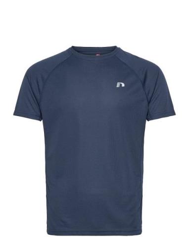 Men Core Running T-Shirt S/S Sport T-shirts Short-sleeved Blue Newline