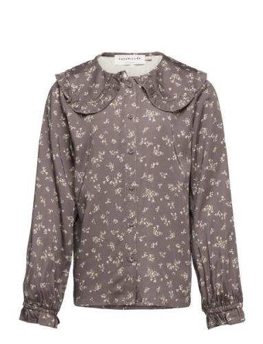 Shirt Ls Tops Blouses & Tunics Grey Rosemunde Kids