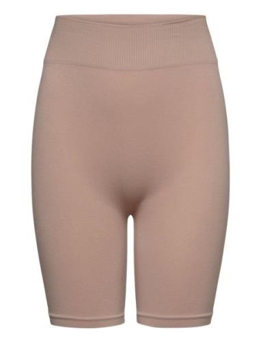 Nlfhaley Seamless Shorts Noos Bottoms Shorts Beige LMTD