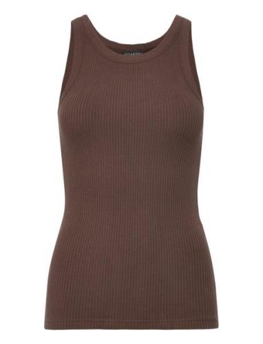 Slsim Tank Top Tops T-shirts & Tops Sleeveless Brown Soaked In Luxury