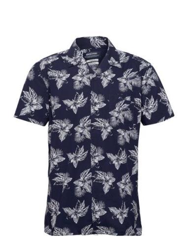 Tropical Short Sleeve Shirt Tops Shirts Short-sleeved Blue Sebago